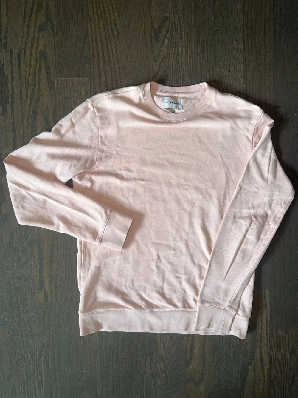 Club Monaco Blush Pink Crewneck Sweatshirt Pullover Size Small